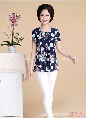 深圳寶安沙井好運(yùn)來 中老年大碼冰絲T恤批發(fā)熱選地